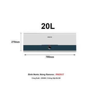 Alternative view of Bình nóng lạnh Renova 20 lít ngang RN20UT